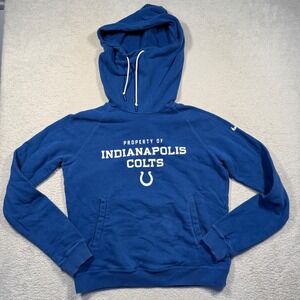 Nike‎ Indianapolis Colts NFL Team Apparel Cowl Neck Hoodie Sweatshirt Womens M